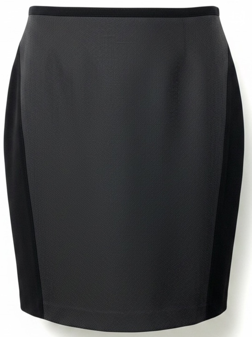 T Tahari Colorblock Slimming Tweed Charcoal Grey Black Pencil Skirt size 10